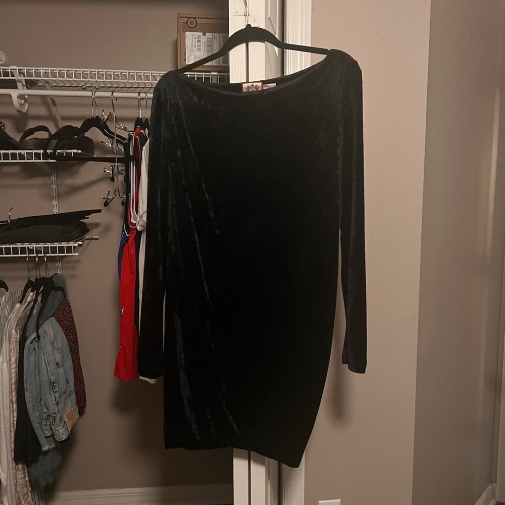 Juicy Couture black velvet bubble dress